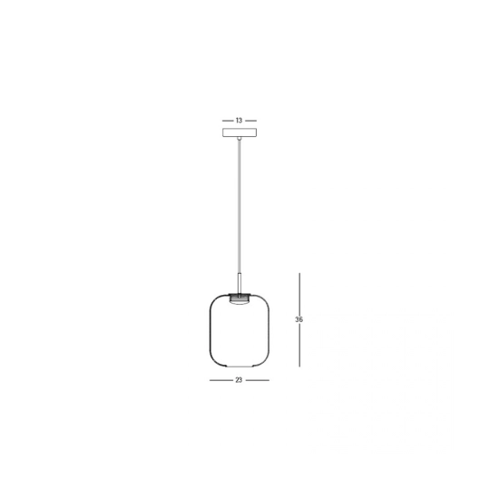 23214 PENDANT LED LIGHT 12W 3000K BLACK-SMOKED GLASS Zambelis Lights