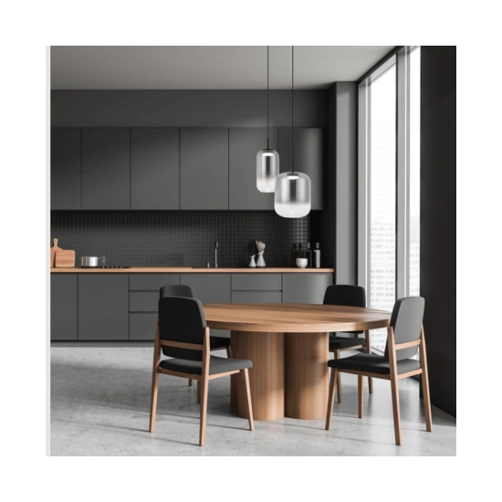 23217 PENDANT LED LIGHT 12W 3000K BLACK-SMOKED GLASS Zambelis Lights