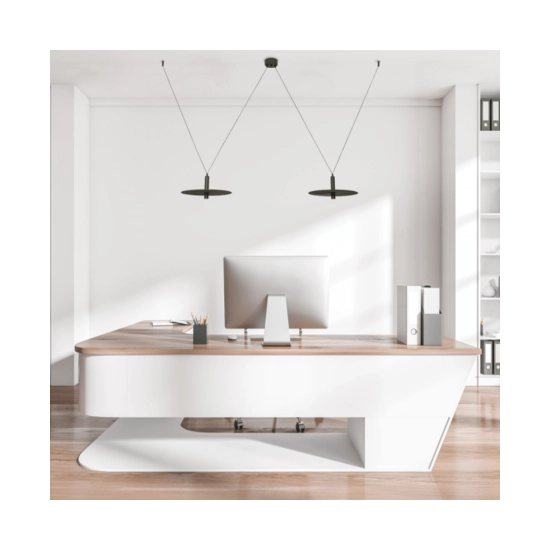 23227 PENDANT LED LIGHT 2X7W 3000K METAL BLACK Zambelis Lights