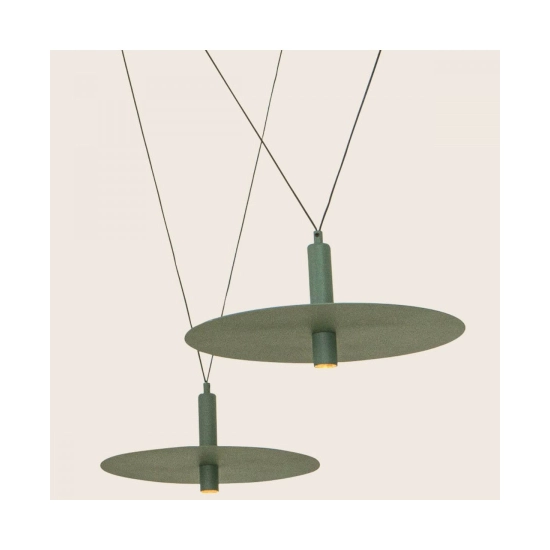 23230 PENDANT LED LIGHT 3X7W 3000K METAL ARMY GREEN Zambelis Lights