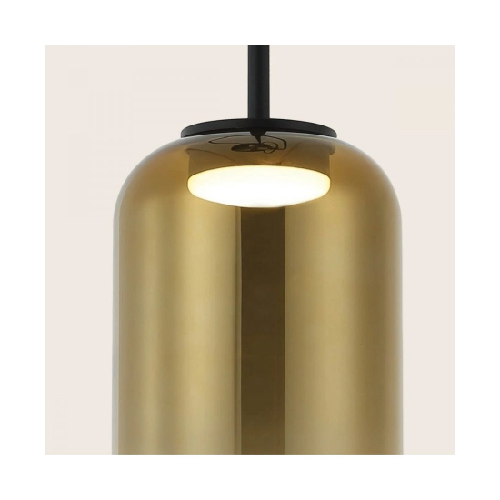 23232 LINE LED LIGHT 3X12W 3000K GLASS BLACK-GOLD Zambelis Lights