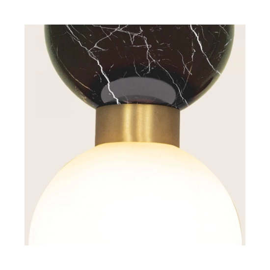 23241 PENDANT LAMP G9 MAX 7W BLACK MARBLE - BRASS Zambelis Lights