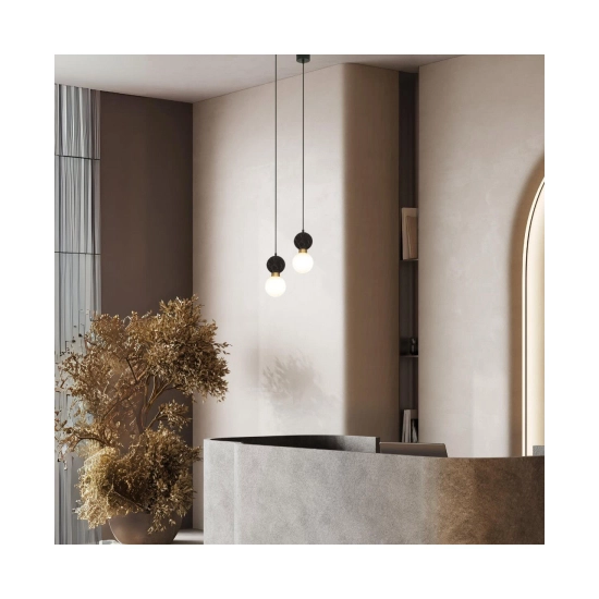 23241 PENDANT LAMP G9 MAX 7W BLACK MARBLE - BRASS Zambelis Lights