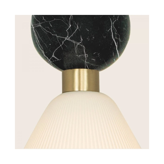 23249 PENDANT 3XE14 MAX 15W BLACK MARBLE - BRASS Zambelis Lights