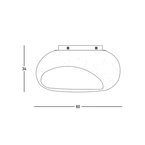 23340 CEILING LAMP E27 MAX 15W FIBERGLASS D:60 CM Zambelis Lights