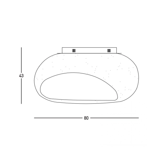 23341 CEILING LAMP E27 MAX 15W FIBERGLASS D:87 CM Zambelis Lights