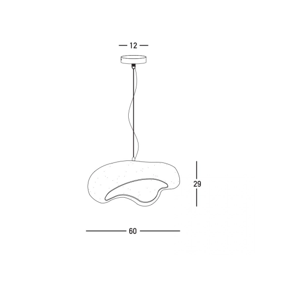23343 PENDANT LAMP E27 MAX 15W FIBERGLASS Zambelis Lights