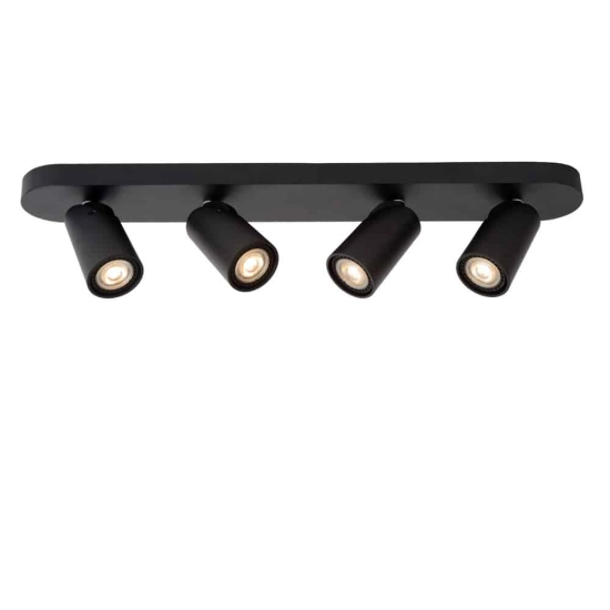 Plafon XYRUS GU10 4x5W 2200K/3000K czarny 23954/21/30 Lucide - zdjęcie produktu