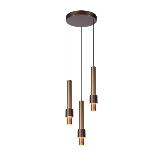 MARGARY Lampa wisząca Ø 28 cm LED Dim. 3x4W 2700K Coffee 24402/15/96 Lucide - zdjęcie produktu
