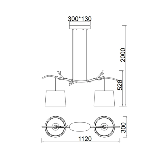 lampa wisząca Mantra Sabina 6177MA - zdjęcie dodatkowe 1