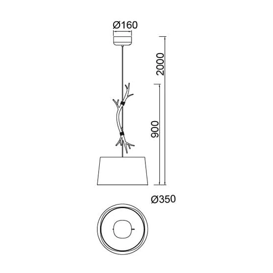Lampa wisząca Mantra Sabina 6179MA - zdjęcie dodatkowe 1