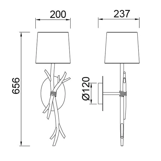 Lampa ścienna Mantra Sabina 6180MA - zdjęcie dodatkowe 1