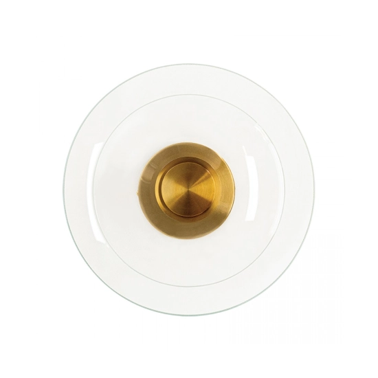 25143 WALL LED LIGHT 10W 3000K BRUSHED BRASS - CLEAR GLASS Zambelis Lights