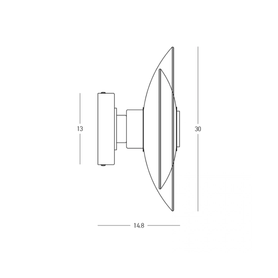 25144 WALL LED LIGHT 10W 3000K SANDY BLACK - SMOKED GLASS Zambelis Lights