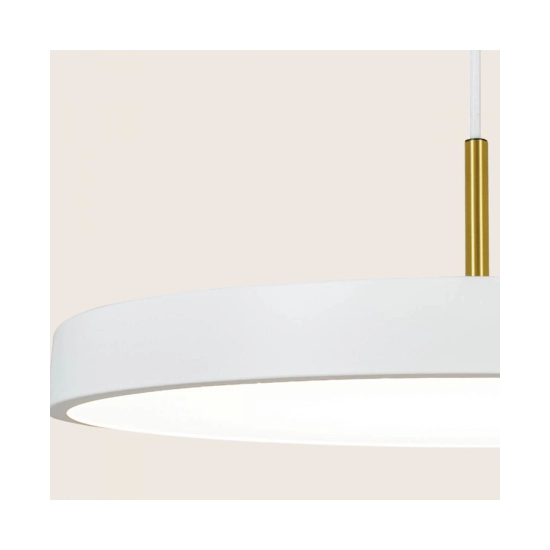 25146 PENDANT LED LIGHT 17W 3000K WHITE MATT - BRUSHED BRASS Zambelis Lights