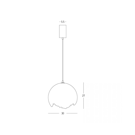 Lampa wisząca 25172 E27 1x15W Zambelis Lights - zdjęcie 5