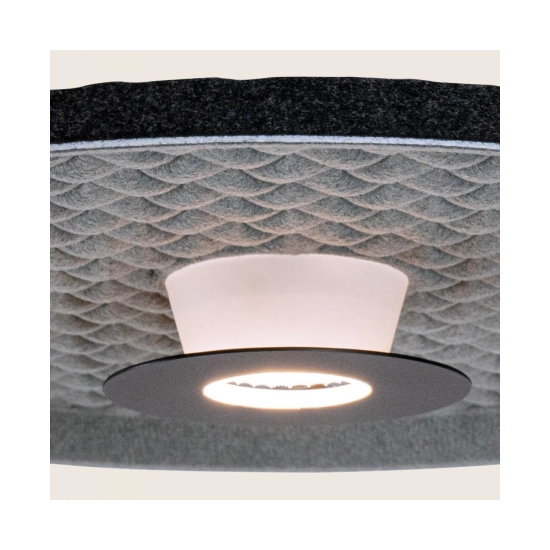25177 CEILING LED LIGHT 13W ACOUSTIC LIGHT GREY - BLACK Zambelis Lights