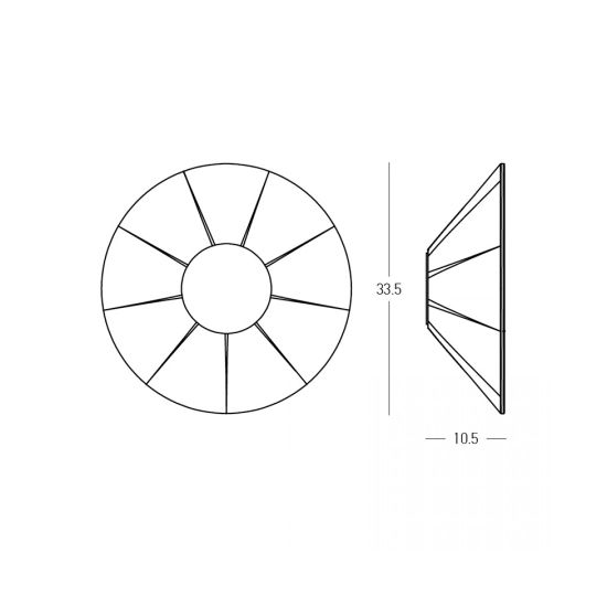 25178 SCONCE LED LIGHT 6W ACOUSTIC LIGHT GREY - BLACK Zambelis Lights