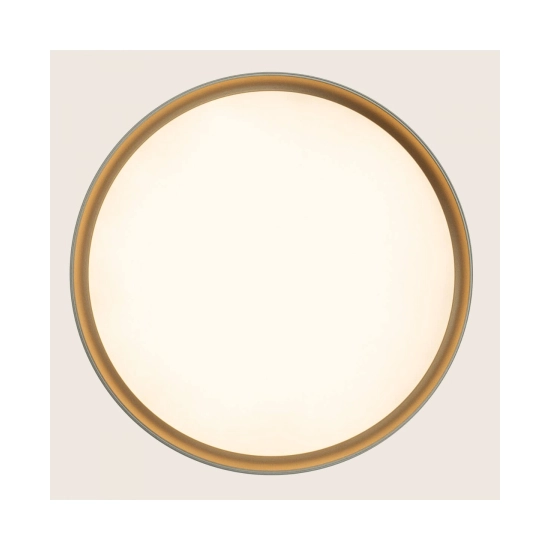 25185 CEILING LED LIGHT 20W 2700K-3000K-4000K ALUMINIUM - MICROPRISMATIC ACRYLIC WHITE MATT - GOLD Zambelis Lights