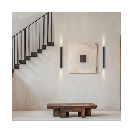 25218 WALL LED LIGHT 2x6W 3000K SANDY BLACK METAL - ALUMINIUM Zambelis Lights
