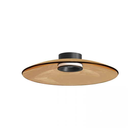 25268 CEILING LED LIGHT 30W 2700K-3000K TRIAC BLACK MATT - TAWNY GLASS Zambelis Lights