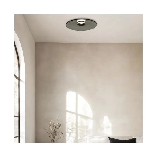 25269 CEILING LED LIGHT 30W 2700K-3000K TRIAC BLACK MATT - SMOKED GLASS Zambelis Lights