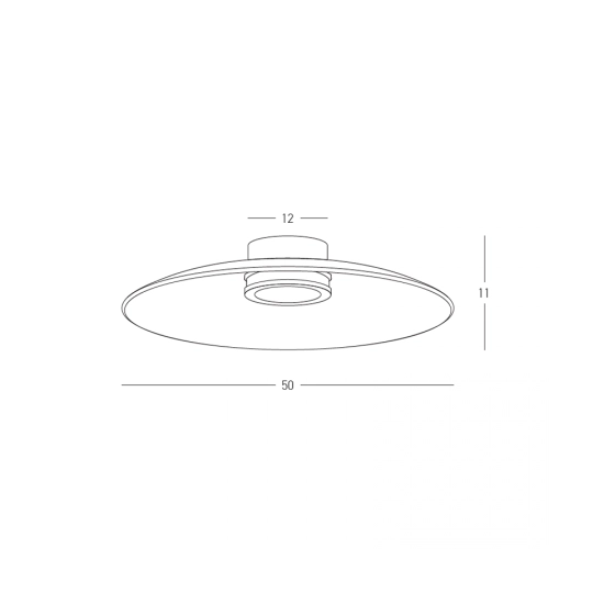 25269 CEILING LED LIGHT 30W 2700K-3000K TRIAC BLACK MATT - SMOKED GLASS Zambelis Lights