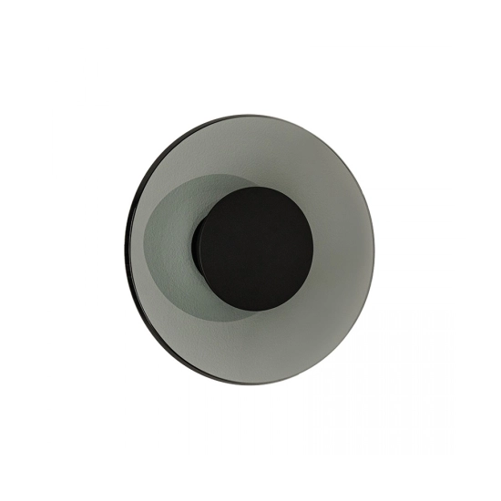 25271 WALLL ED LIGHT 18W 2700K-3000K TRIAC BLACK MATT - SMOKED GLASS Zambelis Lights