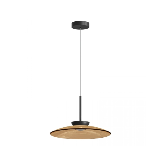 25274 PENDANT LED LIGHT 31W 2700K-3000K TRIAC BLACK MATT - TAWNY GLASS Zambelis Lights