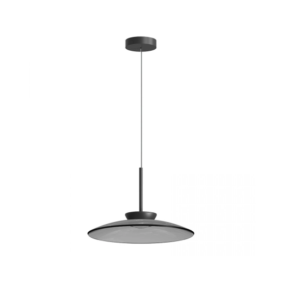 25275 PENDANT LED LIGHT 31W 2700K-3000K TRIAC BLACK MATT - SMOKED GLASS Zambelis Lights