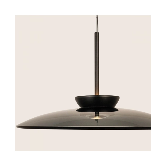 25275 PENDANT LED LIGHT 31W 2700K-3000K TRIAC BLACK MATT - SMOKED GLASS Zambelis Lights