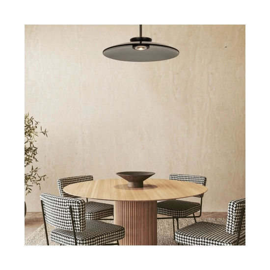 25275 PENDANT LED LIGHT 31W 2700K-3000K TRIAC BLACK MATT - SMOKED GLASS Zambelis Lights