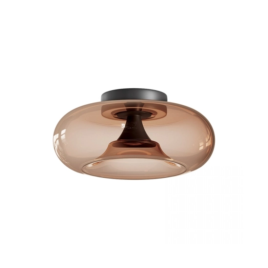 25278 CEILING LED LIGHT 30W 2700K-3000K TRIAC BLACK MATT - TAWNY GLASS Zambelis Lights