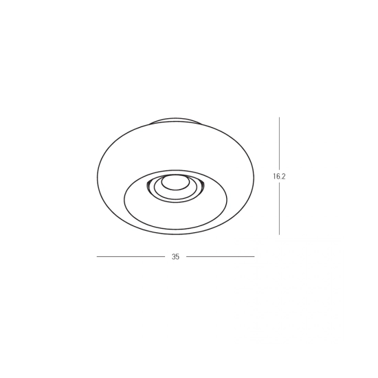 25279 CEILING LED LIGHT 30W 2700K-3000K TRIAC BLACK MATT - SMOKED GLASS Zambelis Lights