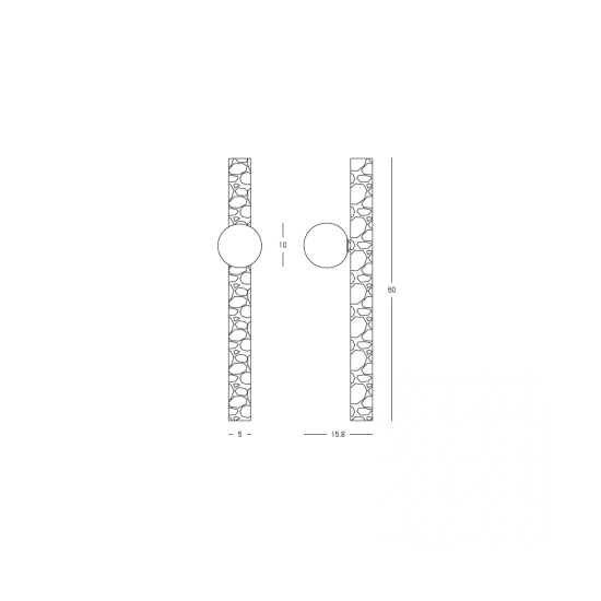25315 WALL LIGHT 1xG9 LED MAX 5W NATURAL STONE - OPAL GLASS Zambelis Lights