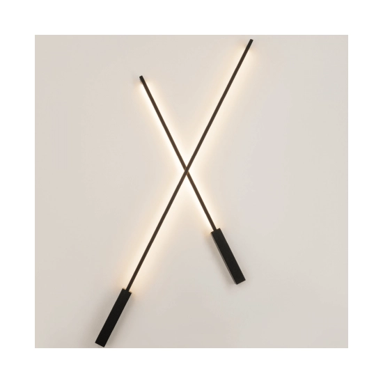 25322 WALL LED LIGHT 14W 3000K SANDY BLACK METAL - ALUMINIUM - ACRYLIC Zambelis Lights