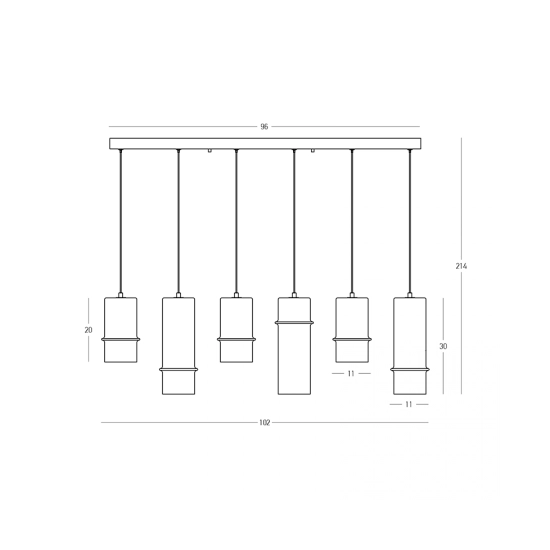 Lampa wisząca LED 2536 26W 3000K Zambelis Lights - zdjęcie 2