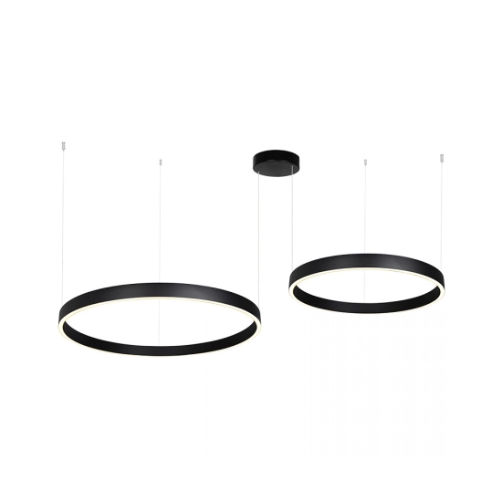 25372 PENDANT LED LIGHT UP-DOWN 118W 3000K BLACK ALUMINIUM - ACRYLIC Zambelis Lights