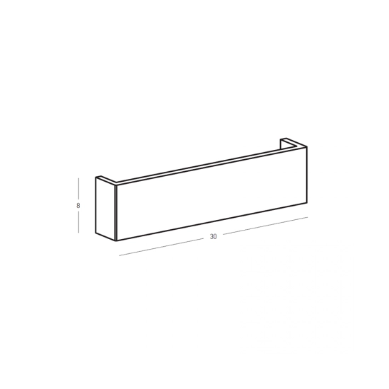 25380 WALL LED LIGHT 8.25W 3000K UP-DOWN LIGHTING PURE WHITE GYPSUM Zambelis Lights