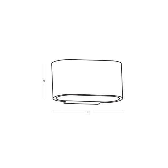 25382 WALL LIGHT 1xG9 MAX 25W UP-DOWN LIGHTING PURE WHITE GYPSUM Zambelis Lights