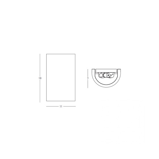 25383 WALL LIGHT 2xG9 MAX 25W UP-DOWN LIGHTING PURE WHITE GYPSUM Zambelis Lights