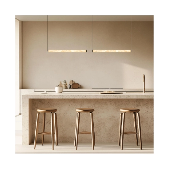 2539 PENDANT LED LINE LIGHT 23W 3000K TRIAC SANDY BLACK - ALABASTER Zambelis Lights