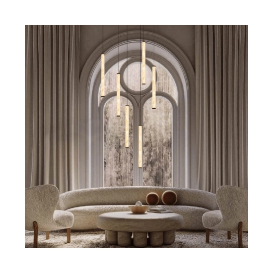 2541 PENDANT LED LIGHT 20W 3000K TRIAC SANDY BLACK - ALABASTER Zambelis Lights