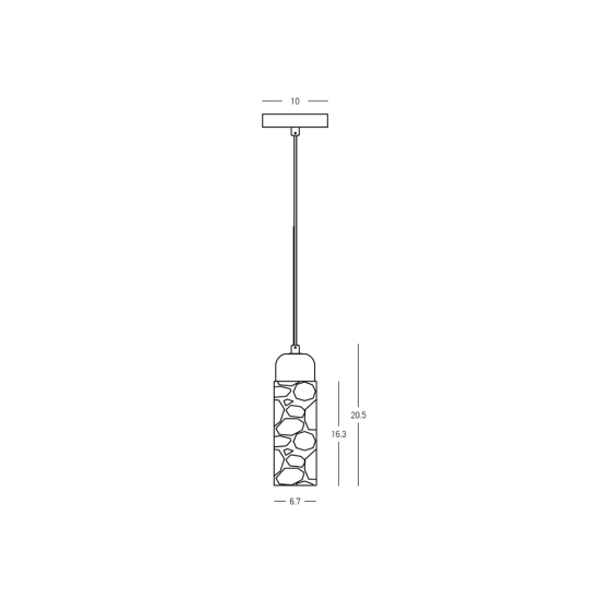 Lampa wisząca 25417 GU10 1x10W Zambelis Lights - zdjęcie 4
