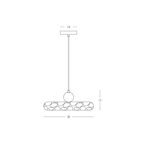 Lampa wisząca LED 25419 22W 3000K Zambelis Lights - zdjęcie 5