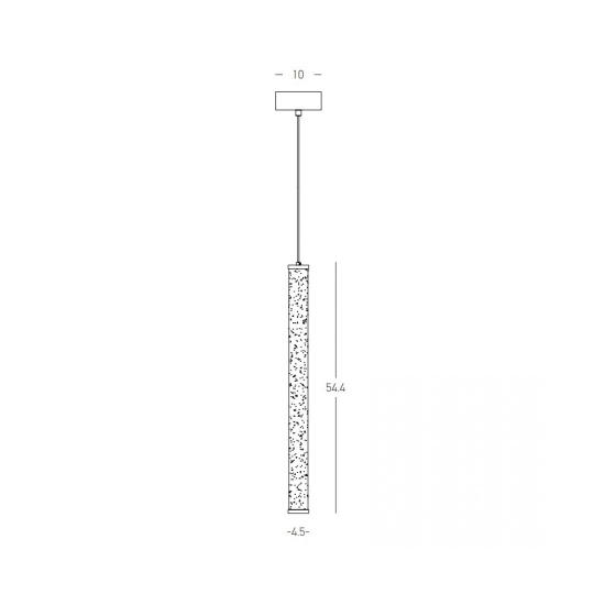 2541 PENDANT LED LIGHT 20W 3000K TRIAC SANDY BLACK - ALABASTER Zambelis Lights