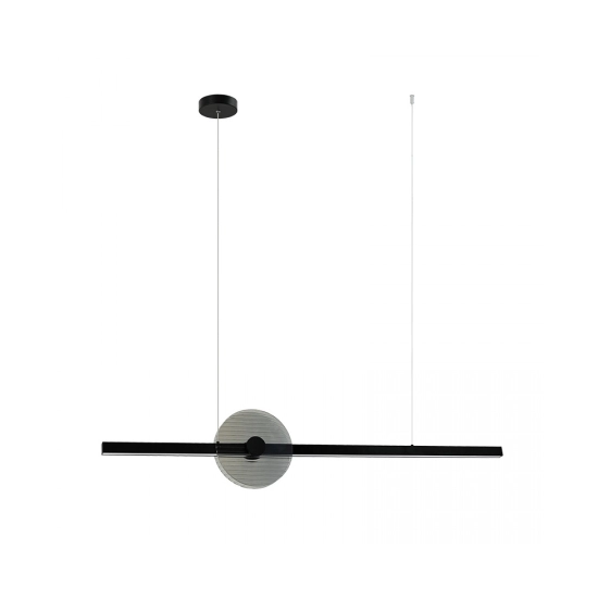 25425 PENDANT LED LIGHT 20W 3000K TRIAC BLACK - SMOKED GLASS Zambelis Lights