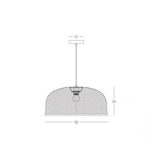 25442 PENDANT LIGHT 1xE27 MAX 40W NATURAL RATTAN - BROWN BEIGE METAL Zambelis Lights