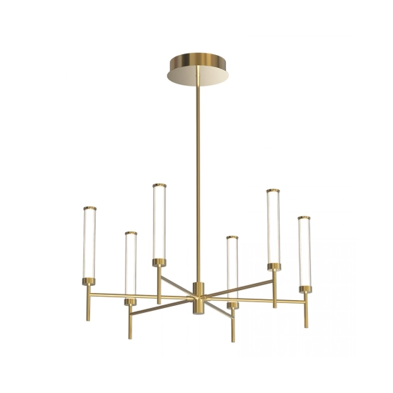 25449 PENDANT LED LIGHT 46W 3000K TRIAC BRUSHED GOLD Zambelis Lights