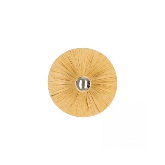 25454 WALL LIGHT 1xE27 MAX 20W METAL - NATURAL RATTAN Zambelis Lights